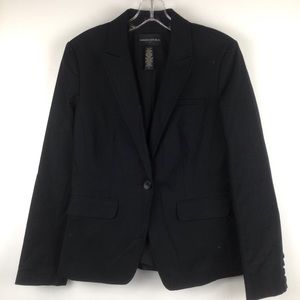 BANANA REPUBLIC Black Cotton Blazer Size 8